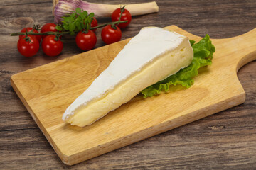 Brie cheese triangle served salad