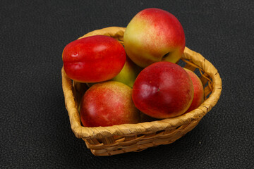 Sweet tasty fresh ripe apricots