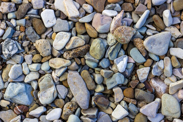 Natural stone used in construction and outdoor landscape design.