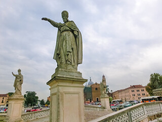 Fototapeta na wymiar Fragment of Prato della Valle in Padua, Veneto, Italy.