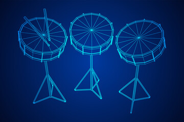 Musical instruments set. Rock band drum. Percussion musical instrument