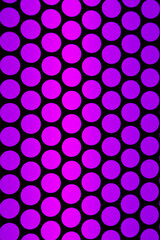 Vertical image of geometric pattern of the elevator ceiling in purple pink and black color	