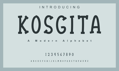 Kosgita font. Elegant alphabet letters font and number. Classic Copper Lettering Minimal Fashion Designs. Typography fonts regular uppercase. vector illustration