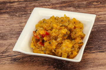 Relish sauce with cucumbers and mustard