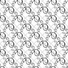 Abstract seamless pattern. Fashion graphic background design. Modern stylish abstract texture. Design monochrome template for prints, textiles, wallpaper, website, etc. Vector illustration.