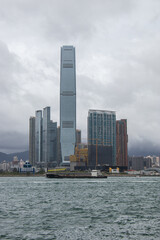 Fototapeta na wymiar Gratte ciel de la baie de Hong Kong