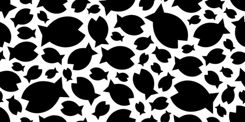 fish Seamless pattern shark vector salmon dolphin tuna doodle icon cartoon ocean sea repeat wallpaper scarf isolated tile background pet animal illustration doodle design