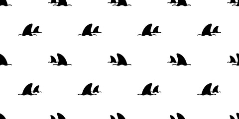 shark fin seamless pattern vector dolphin fish whale scarf isolated repeat wallpaper tile background animal cartoon illustration sea ocean doodle design