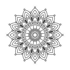 Circular pattern in form of mandala . decorative ornament in ethnic oriental style. - Vector.