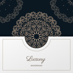 Luxury ornamental mandala design background in gold color. -  Vector.