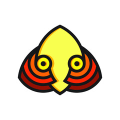 fish, cartoon, eye, animal, illustration, sea, isolated, blue, toy, ocean, water, abstract, icon, art, nature, design, cute, orange, underwater, black, symbol, funny, vector, red, bird