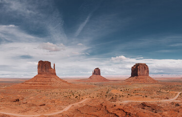 Scenic view of Monument Valley