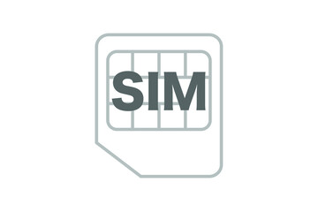SIMカード　アイコン素材　ベクターイラスト