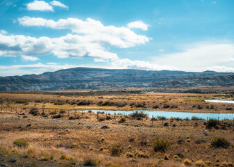 Forests and mountains of Patagonia in South America