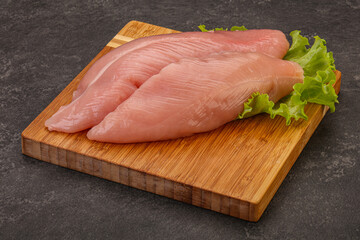 Raw turkey breast for cooking