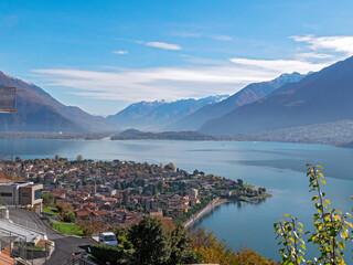 Panorama of Domaso on Lake Como