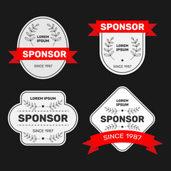 Obraz premium Creative sponsoring badges collection. - Vector.