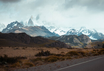 Forests and mountains of Patagonia in South America