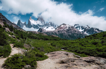 Forests and mountains of Patagonia in South America