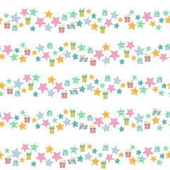 vector seamless pattern with owls and christmas motives. festive patterns for decorating children's clothing and rooms. Patterns for textiles and packaging Scandinavian style