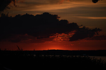 Obraz premium roter Sonnenuntergang 