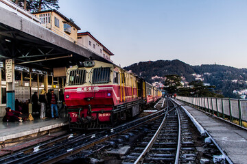 Various views of the toy train,  Shimla - obrazy, fototapety, plakaty