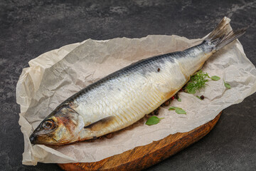 Salted Herring fish with pepper