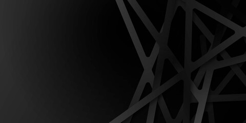 Black abstract background with 3D nest
