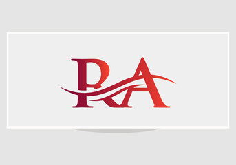 RA logo design. RA Modern creative unique elegant minimal. RA initial based letter icon logo. - obrazy, fototapety, plakaty