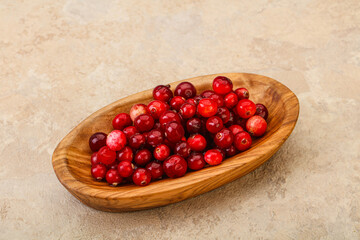 Sweet and tasty cranberry in the bowl