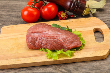 Raw beef piece for cooking