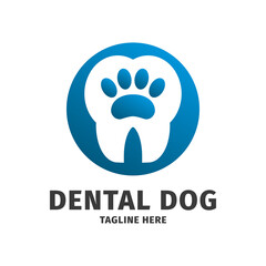dental dog vet logo template
