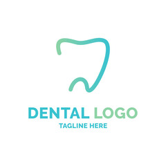 modern and trendy minimalist dental care logo