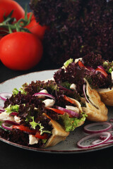 Pocket pitas with chicken salad