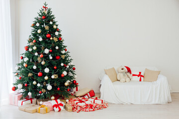 Christmas interior Christmas tree holiday decor presents new year