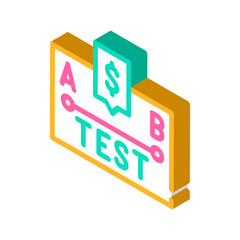 a-b test isometric icon vector illustration sign