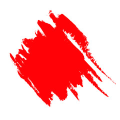 Red grunge brush stroke isolated on white, vector