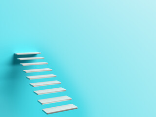 Concept image with staircase and blank background