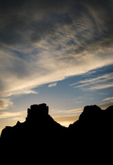 Backlit Buttes at Sedona, Arizona