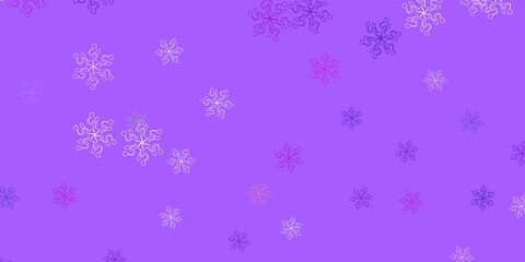 Light blue, red vector doodle template with flowers.