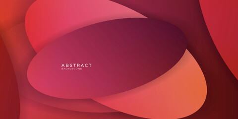 Red orange yellow oval abstract background. Smooth templates collection for brochures, posters, banners, flyers and cards. Vector illustration. 