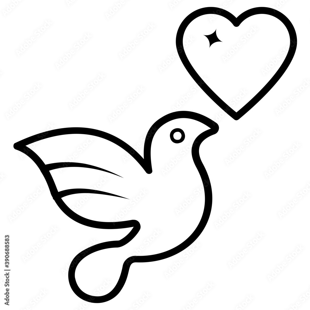 Sticker Love Bird 