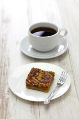 maple syrup butter tart squares with pecan & walnut, homemade canadian sweet