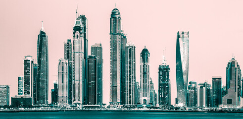 view of Dubai, special photographic processing