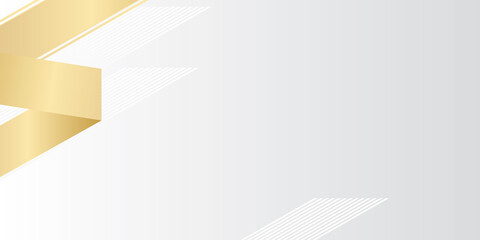 Gold white abstract background with 3D stripes