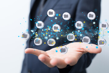 data network 3d digital info