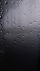 water drops on a metal surface