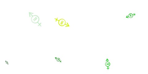 Light Multicolor vector background with woman symbols.