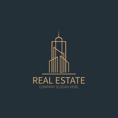 Real Estate, Building and Construction Logo Vector Design