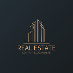 Fototapeta premium Real Estate, Building and Construction Logo Vector Design